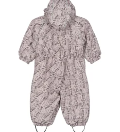 Mikk-Line Flyverdragt - AOP Floral - Cloud Gray