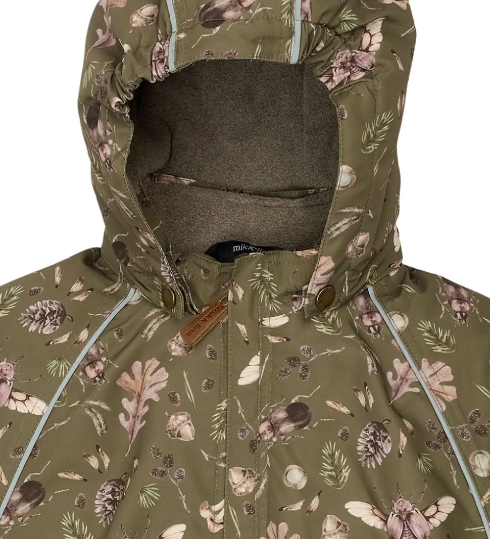 Mikk-Line Flyverdragt - Forrest - Burnt Olive m. Print
