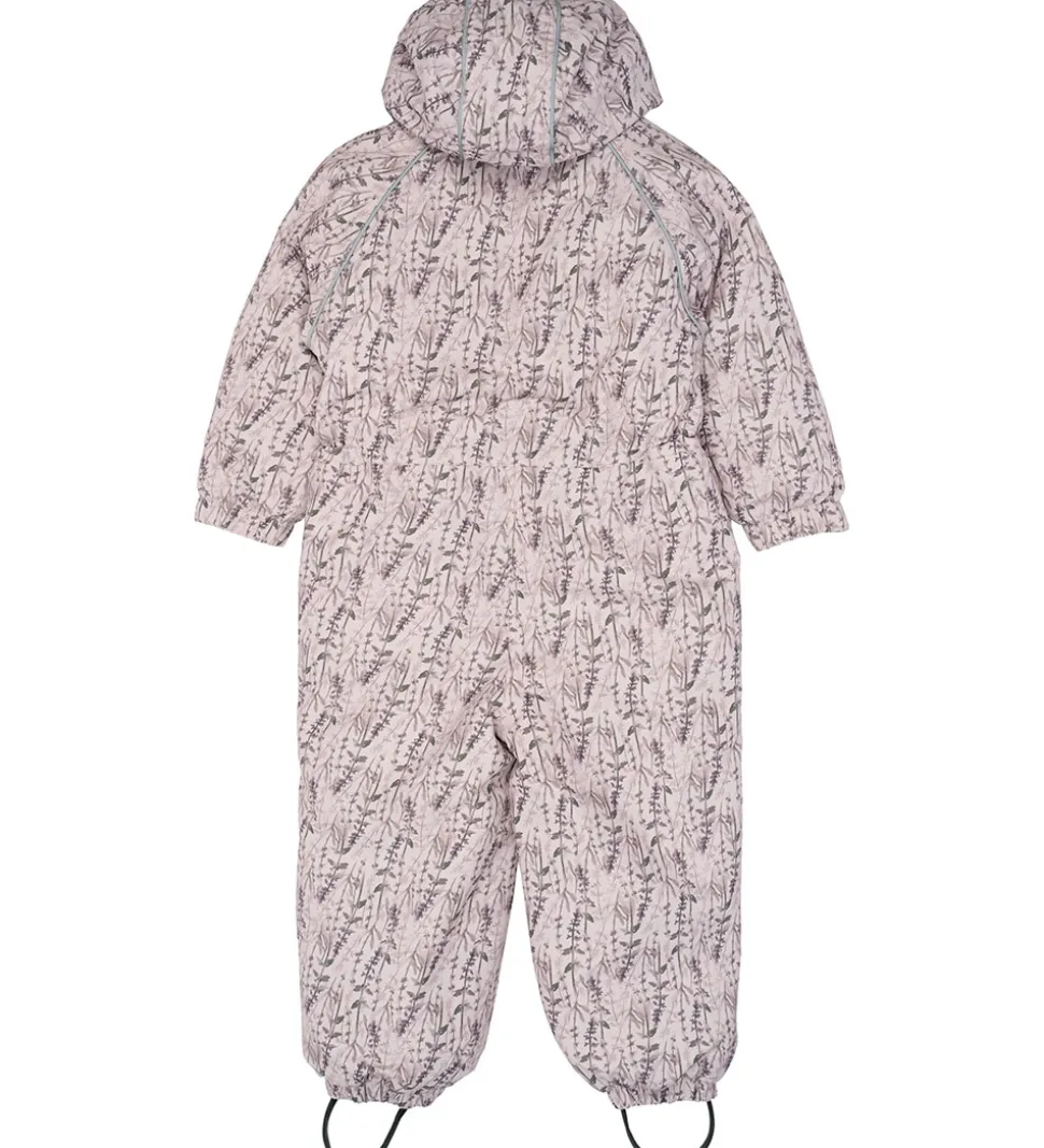 Mikk-Line Flyverdragter - Floral - Cloud Gray m. Print