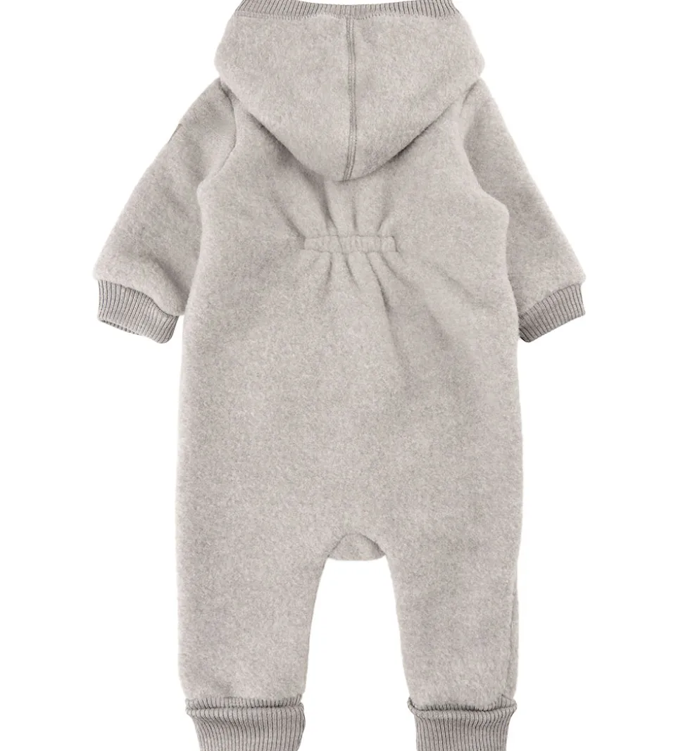 Mikk-Line Køredragt m. Hætte - Uld - Melange Offwhite