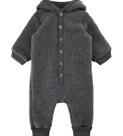 Mikk-Line Køredragt m. Hætte - Uld - Anthracite Melange