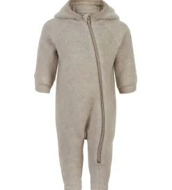 Mikk-Line Køredragt m. Hætte - Uld - Melange Offwhite