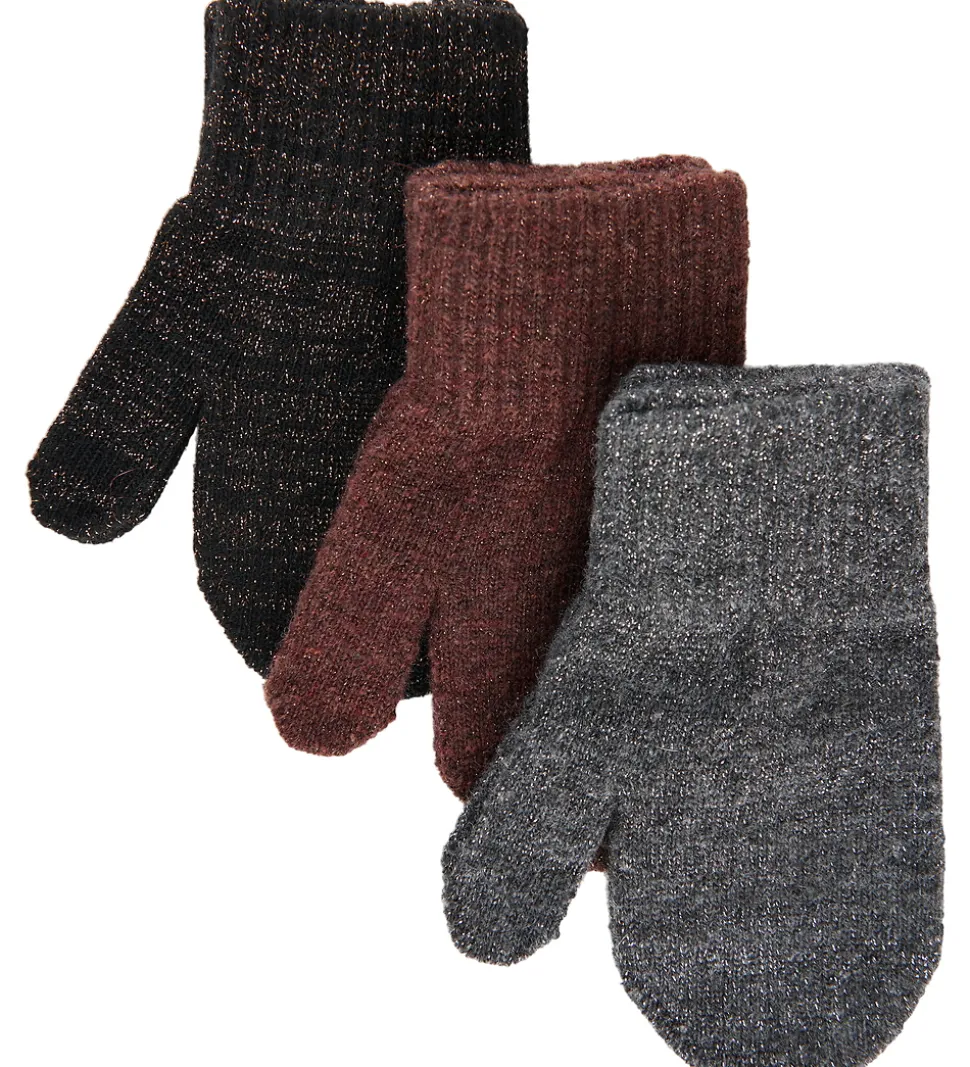 Mikk-Line Luffer - Uld/Polyamid - 3-pak - French Roast-Black-An