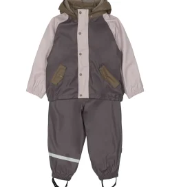 Mikk-Line Regntøj m. Fleece/Seler - PU - 3i1 - Sparrow