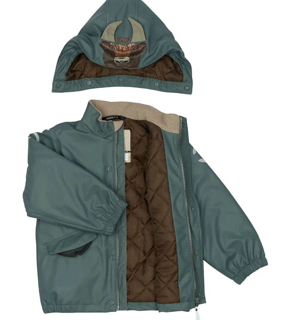 Mikk-Line Regntøj m. Termo/Seler - PU - Balsam Green m. Tyr