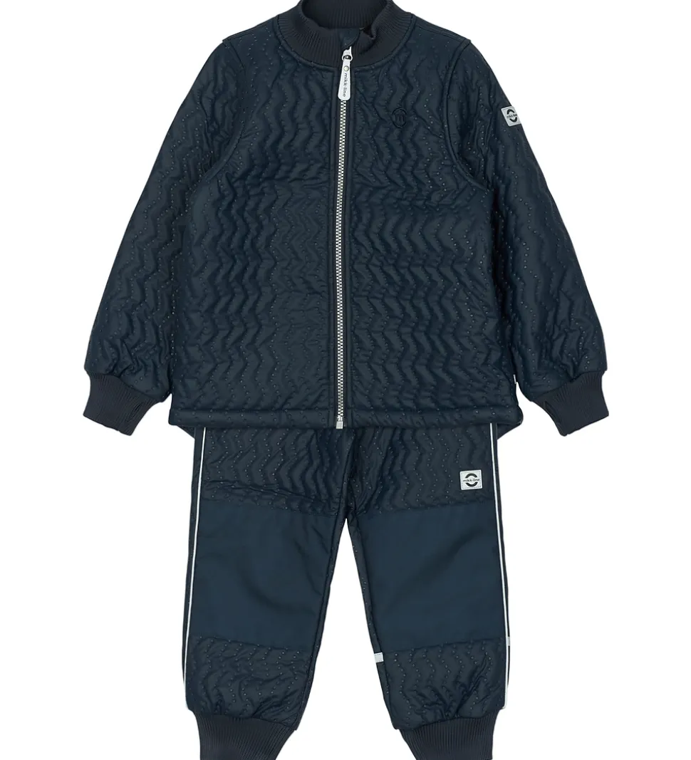 Mikk-Line Termotøj m. Fleece - Duvet - Coated - Blue Nights