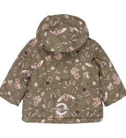 Mikk-Line Vinterjakke - Recycled - Burnt Olive m. Print