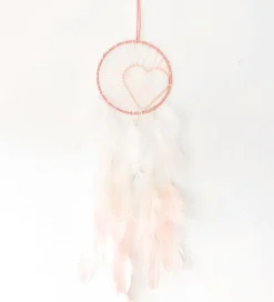 MillaVanilla Drømmefanger - Ophæng m. Fjer/LED Lys - Rosa