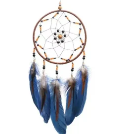 MillaVanilla Drømmefanger - Ophæng m. Perler - Brun/Blå