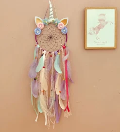 MillaVanilla Drømmefanger - Ophæng m. Enhjørning/Fjer - Multi