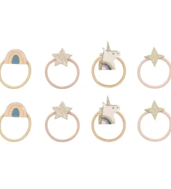 Mimi & Lula Hårelastikker - 8-pak - Mini Unicorn Celeste