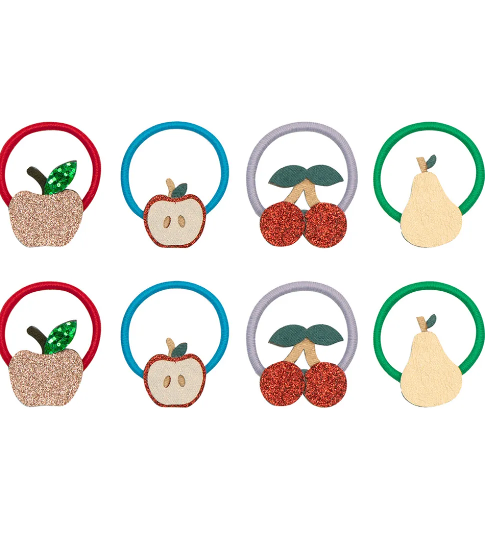 Mimi & Lula Hårelastikker - 8-pak - Mini Fruity Mushroom Village