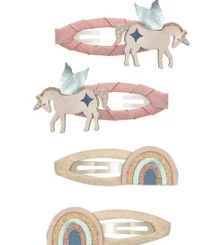 Mimi & Lula Hårspænder - 4-pak - 5 cm - Winged Unicorn Celeste