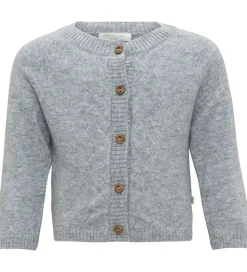 Minimalisma Cardigan - Inka - Uld- Gråmeleret