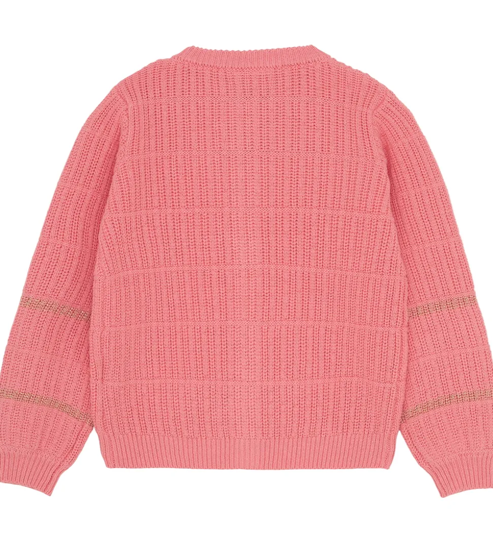 Minymo Cardigan - Strik - Rib - Strawberry Ice