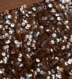 Minymo Nederdel - Velour - Woodrose m. Pailletter