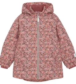 Minymo Vinterjakke - AOP - Peach Whip