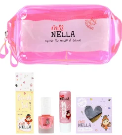 Miss Nella Sminketaske m. Indhold - Girly Girl Pink