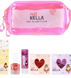 Miss Nella Sminketaske m. Indhold - Pink Glamorous Picks