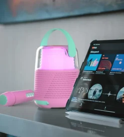 Mobility on Board Højtaler m. Mikrofon - Karaoke - Rose