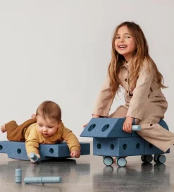 MODU Explorer Sæt - 20 Dele - 55x40x20 cm - Deep Blue/Sky Blue