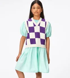 Molo Vest - Strik - Gitta - Purple Shell Check