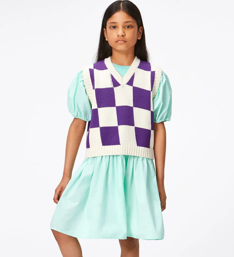 Molo Vest - Strik - Gitta - Purple Shell Check