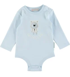 Moncler Sæt - Hue/Savlesmæk/Body l/æ - Lyseblå m. Bamse