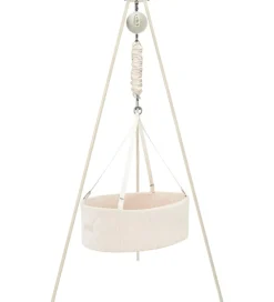 Moonboon Oval Vugge - Classic Bundle - Nature/Hvid