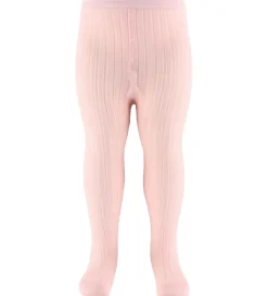 MP Strømpebukser - Uld - Rib - Light Pink
