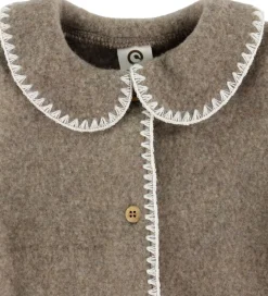 Müsli Cardigan - Uldfleece - Brown Melange