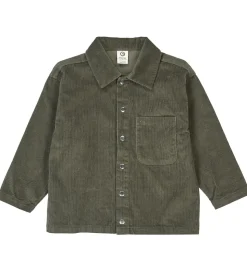 Müsli Skjorte - Fløjl - Deep Green