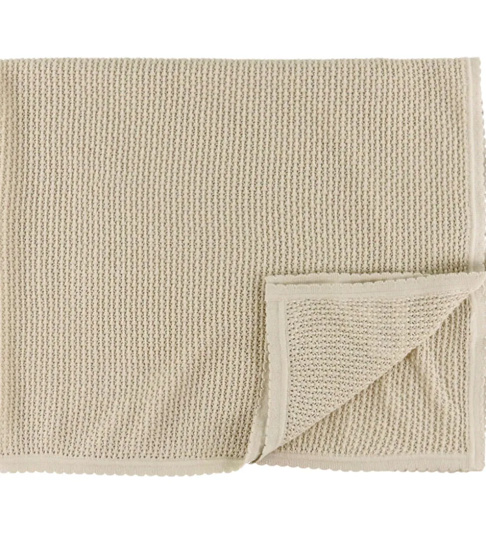 Müsli Tæppe - Strik - 90x90 cm - Oat