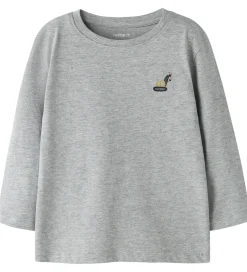 Name it Bluse - NmmVimpel - Grey Melange/Excavator