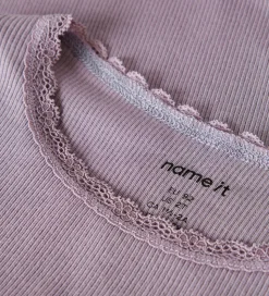 Name It Bluse - Rib - Noos - NmfKab - Lavender Gray