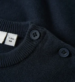 Name It Bluse - Strik - NbfRebow - Navy Blazer m. Sløjfe