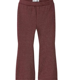 Name It Bukser - NmfRoisin - Bootcut - Burgundy m. Glimmer