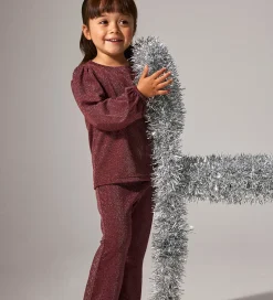 Name It Bukser - NmfRoisin - Bootcut - Burgundy m. Glimmer