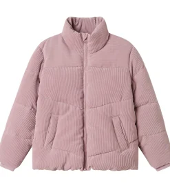 Name It Dynejakke - Fløjl - NkfMelina - Mauve Shadows