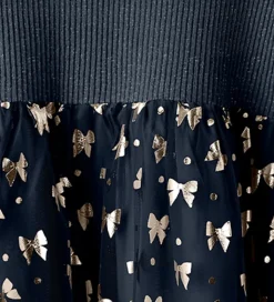 Name It Kjole - Rib/Tyl - NmfRosally - Navy Blazer m. Print