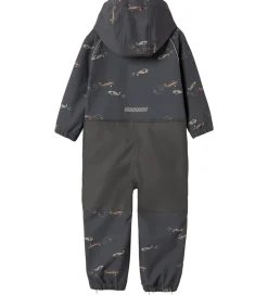 Name It Softshelldragt m. Fleece - Noos - NmmAlfa08 - Grey Pinst