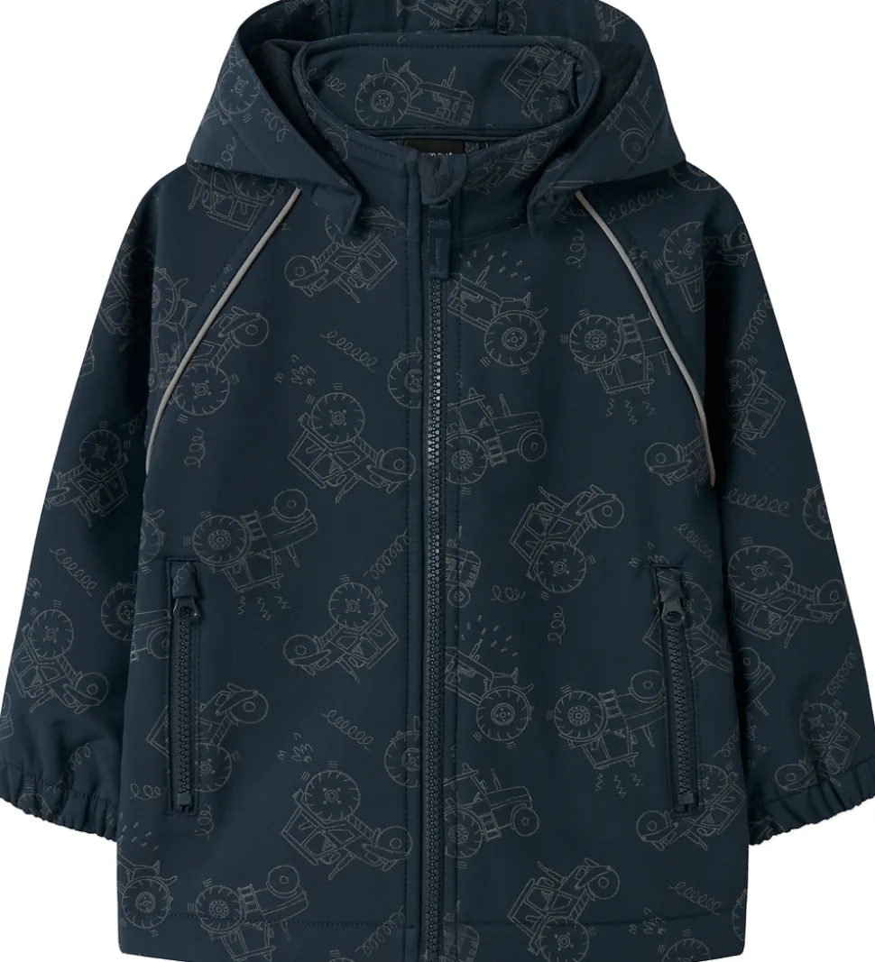 Name It Softshelljakke m. Fleece - NmmAlfa08 - Dark Sapphire m.