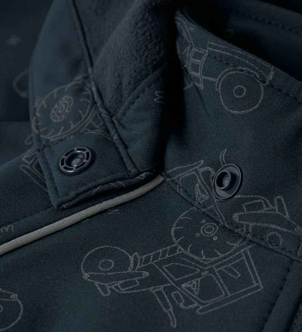 Name It Softshelljakke m. Fleece - NmmAlfa08 - Dark Sapphire m.