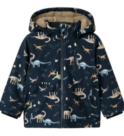 Name It Vinterjakke - NmmSnow05 - Dark Sapphire m. Dinoer