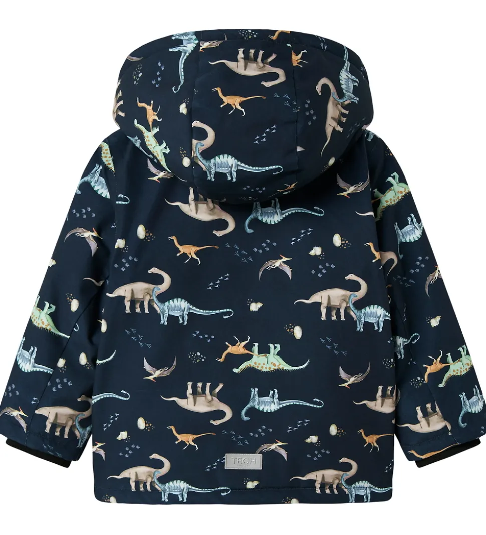 Name It Vinterjakke - NmmSnow05 - Dark Sapphire m. Dinoer