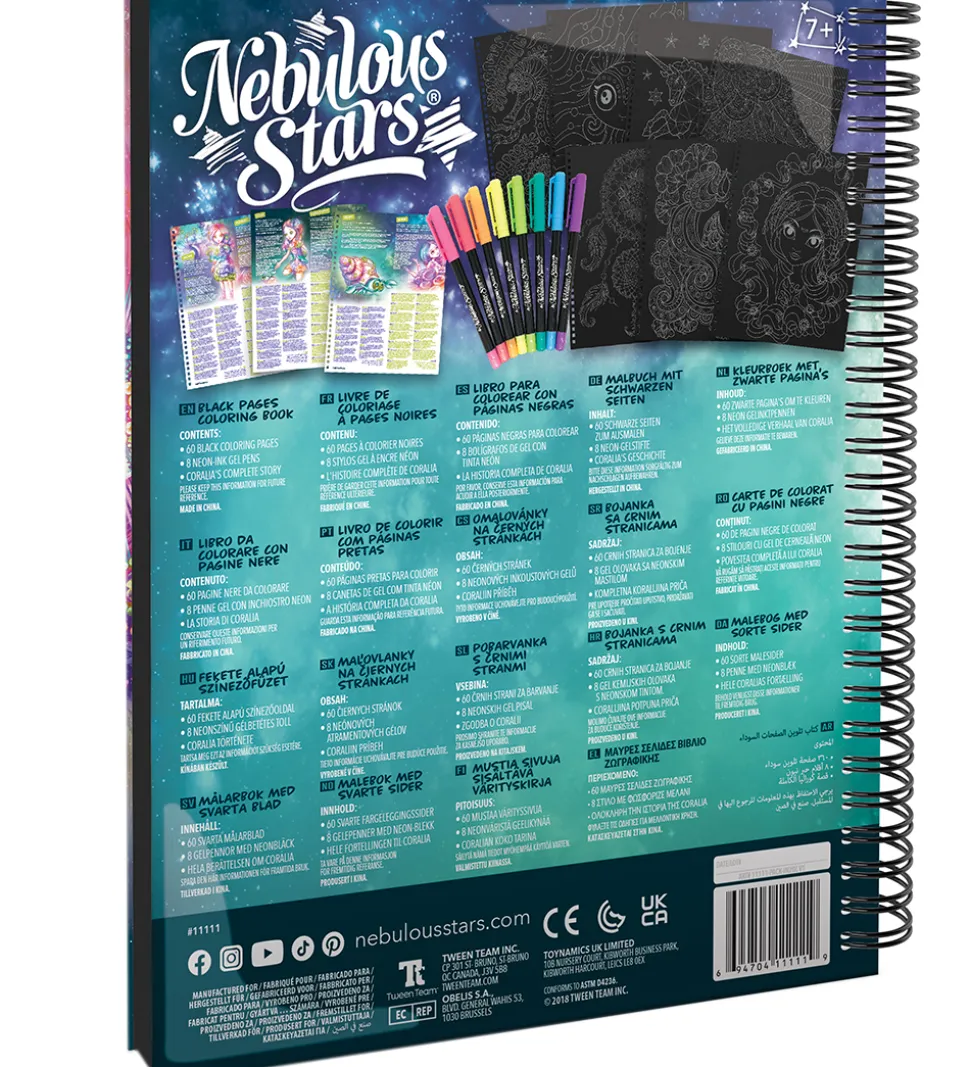 Nebulous Stars Malebog m. Tuscher - Sorte Sider - Coralia