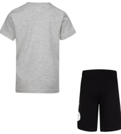 Nike Shortssæt - T-shirt/Shorts - Swoosh - Sort/Grå