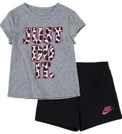 Nike Shortssæt - T-shirt/Shorts - On The Spot - Sort/Grå