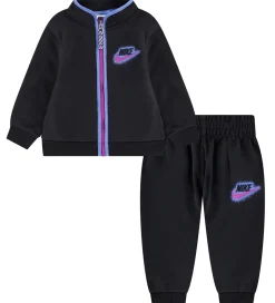 Nike Træningssæt - Cardigan/Bukser - Sort/Lilla