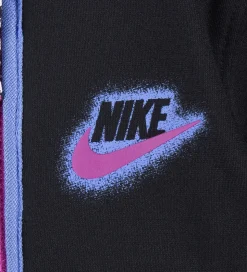 Nike Træningssæt - Cardigan/Bukser - Sort/Lilla